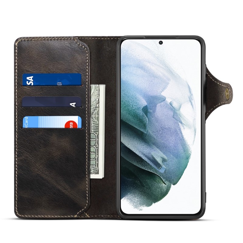 Puzdro kožené Denior na Samsung Galaxy S23 FE čierne