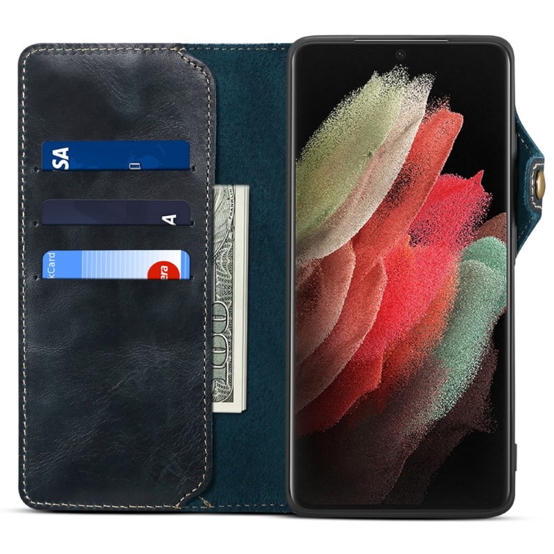 Puzdro kožené Denior na Samsung Galaxy S24 Ultra modré