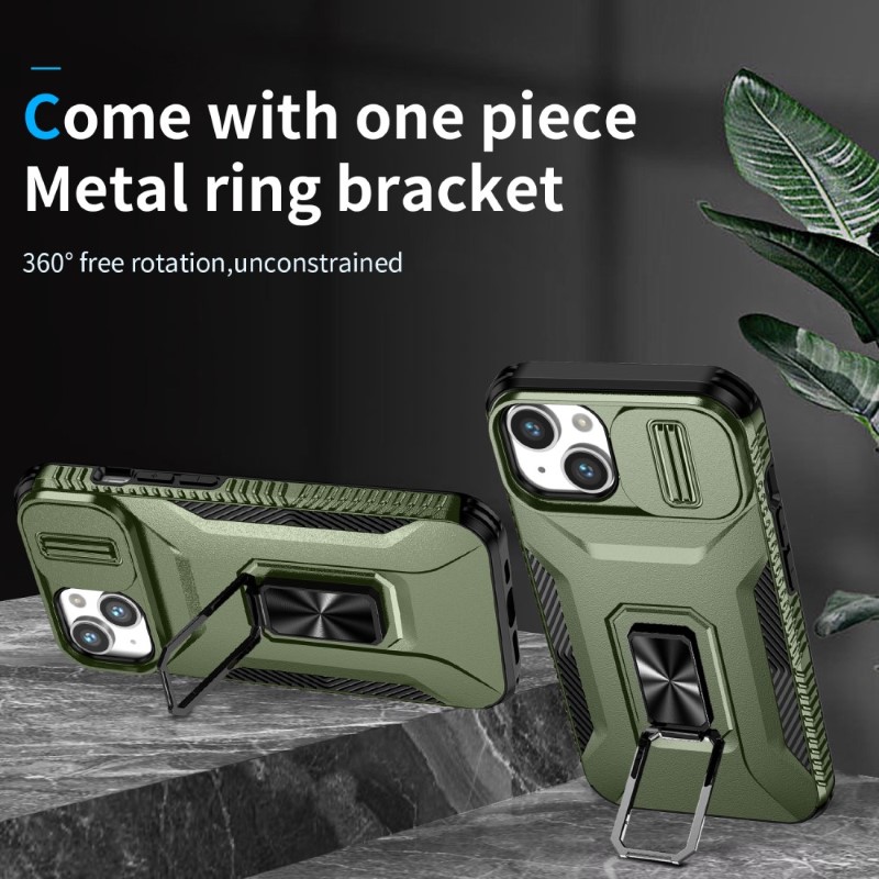 Kryt na iPhone 13 odolný s krytom na fotoaparát zelený