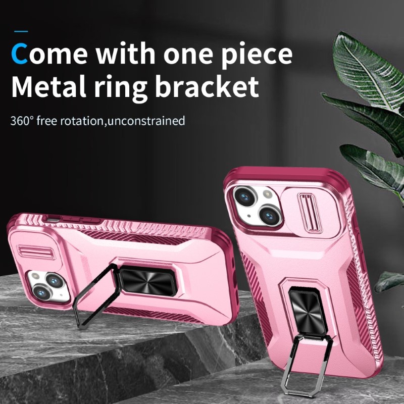 Kryt na iPhone 13 odolný s krytom na fotoaparát vínový