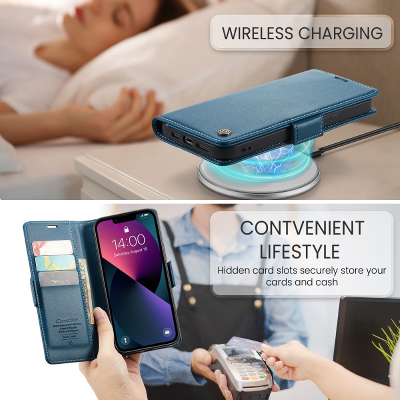 Puzdro na iPhone 13 CASEME smooth modré