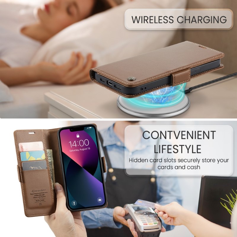 Púzdro na iPhone 14 CASEME Smooth hnedé