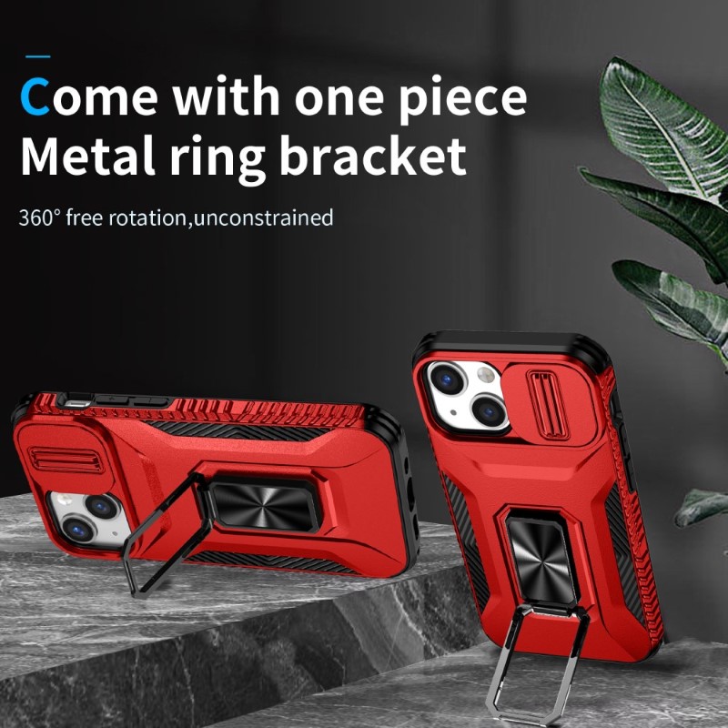 Kryt na iPhone 13 Mini odolný s krytom na fotoaparát červený