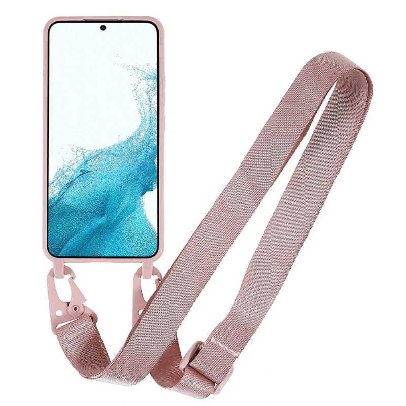 Kryt na Samsung Galaxy S22 gumový so šnúrkou na krk staroružový