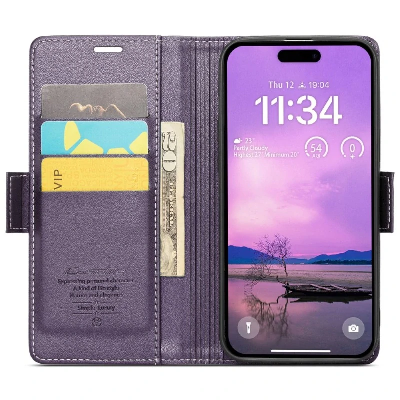 Púzdro na iPhone 16 CASEME Smooth fialové