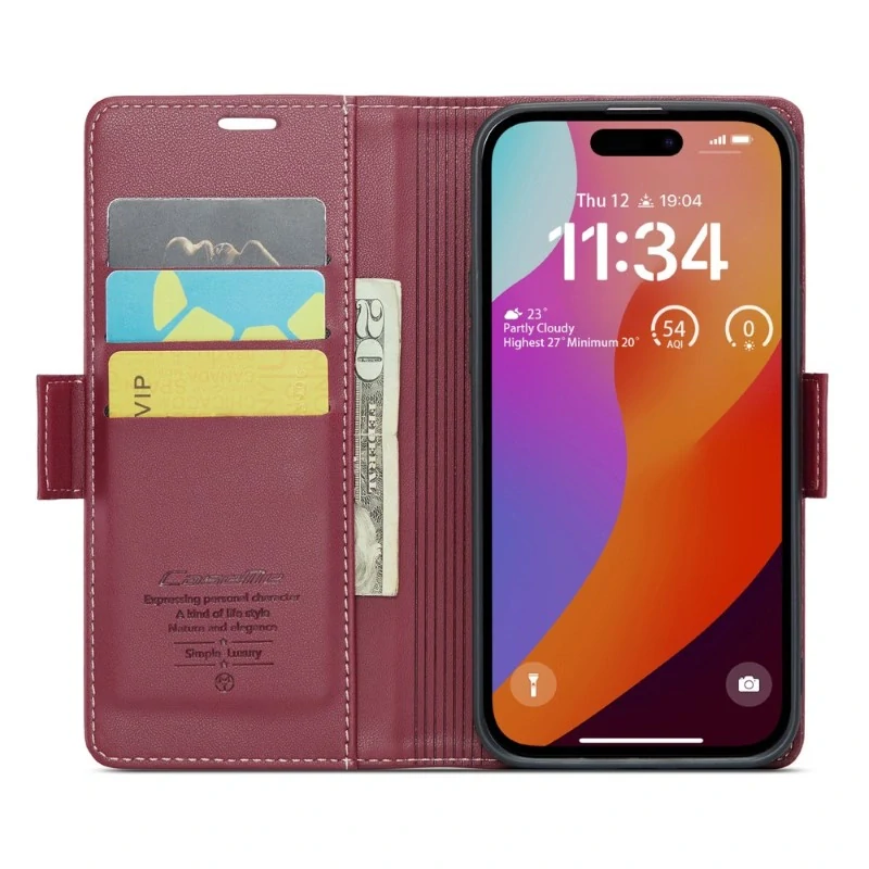 Púzdro na iPhone 16 Pro CASEME Smooth červené