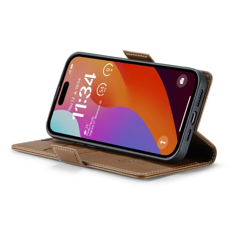 Púzdro na iPhone 16 Pro CASEME Smooth hnedé