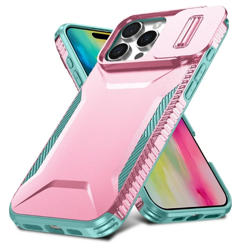 Kryt na iPhone 16 Pro Max s krytkou na fotoaparát ružový