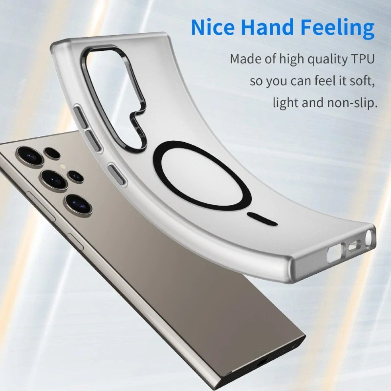 Kryt na Samsung Galaxy S24 Ultra gumový Magnetic (podpora MagSafe) čierny