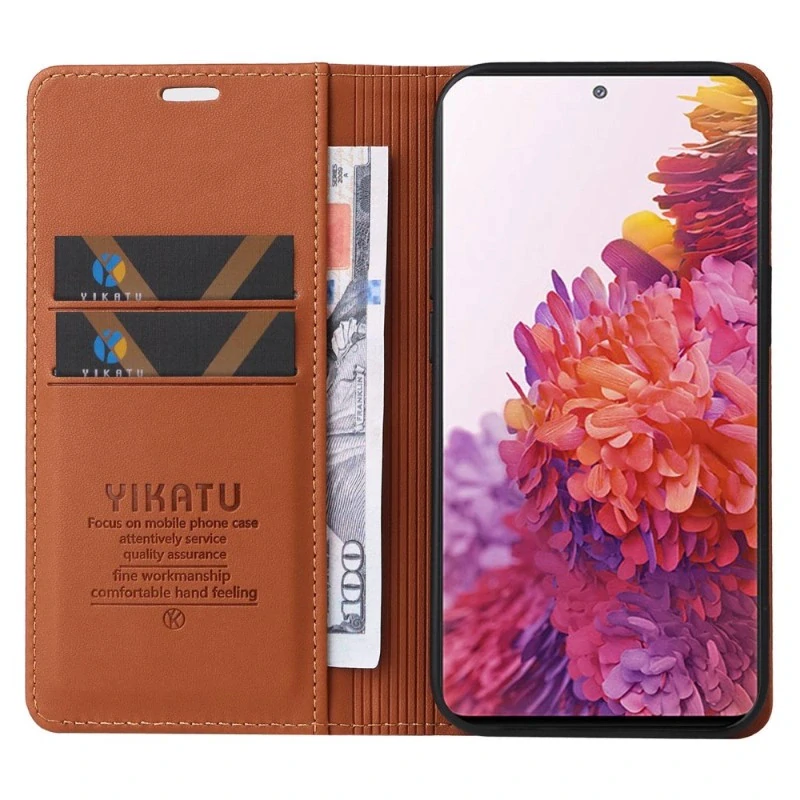 Puzdro na Samsung Galaxy S20 FE Yikatu hnedé