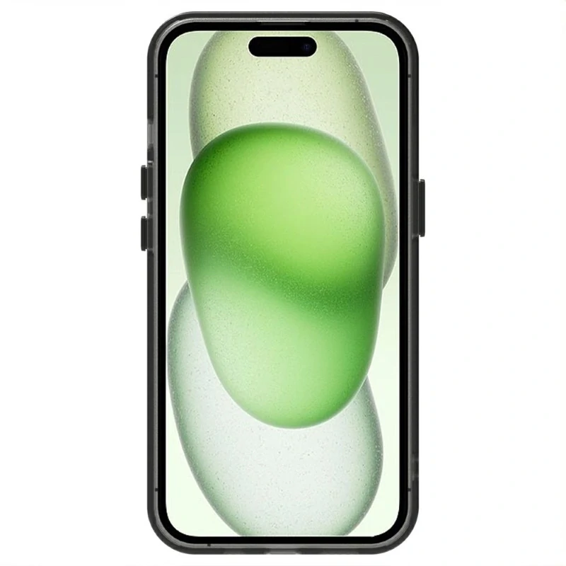 Kryt na iPhone 15 gumový Candy (podpora MagSafe) čierny