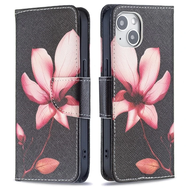 Púzdro pre iPhone 15 Kvietka čierne