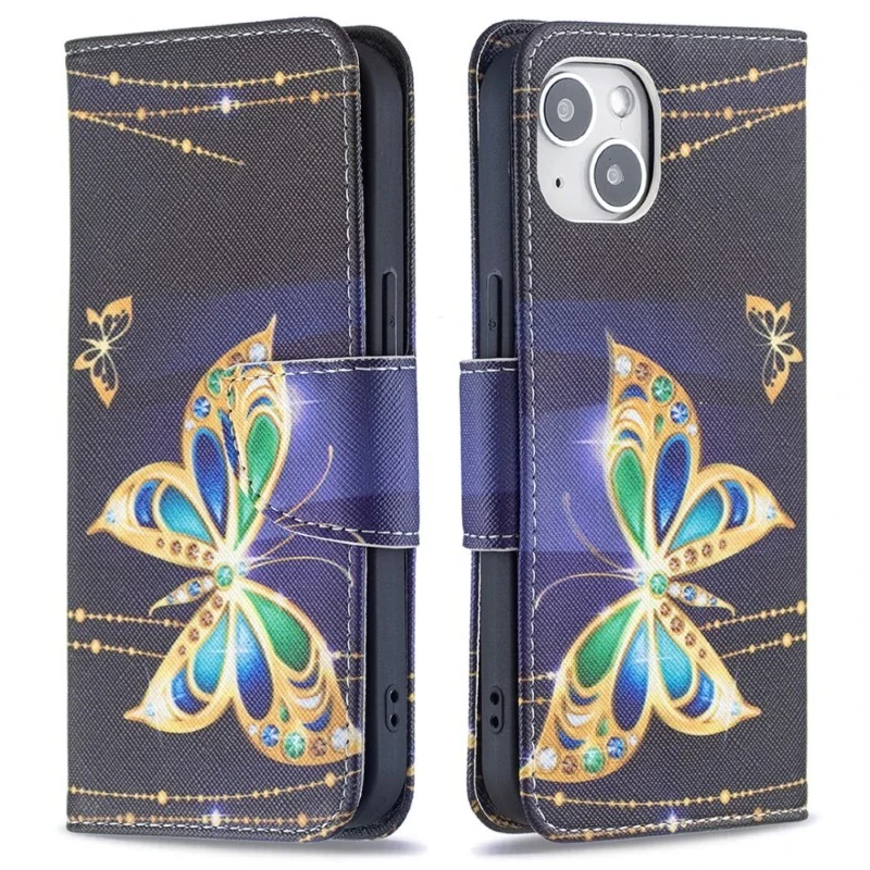Puzdro pre iPhone 15 Motýľ fialové