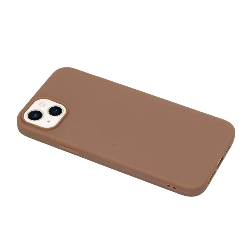 Kryt na iPhone 15 gumový Premium hnedý