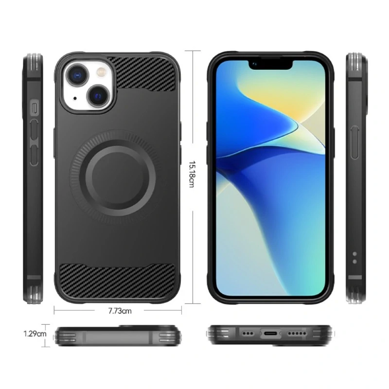 Kryt na iPhone 13 gumový (podpora MagSafe) zelený