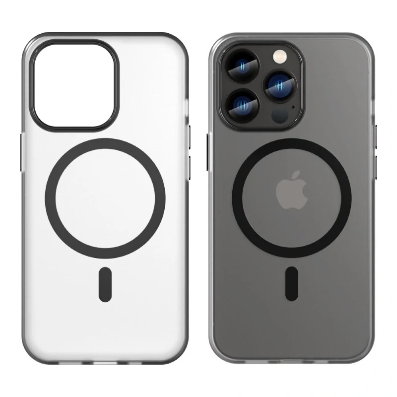 Kryt na iPhone 13 Pro gumený Candy (podpora MagSafe) čierny