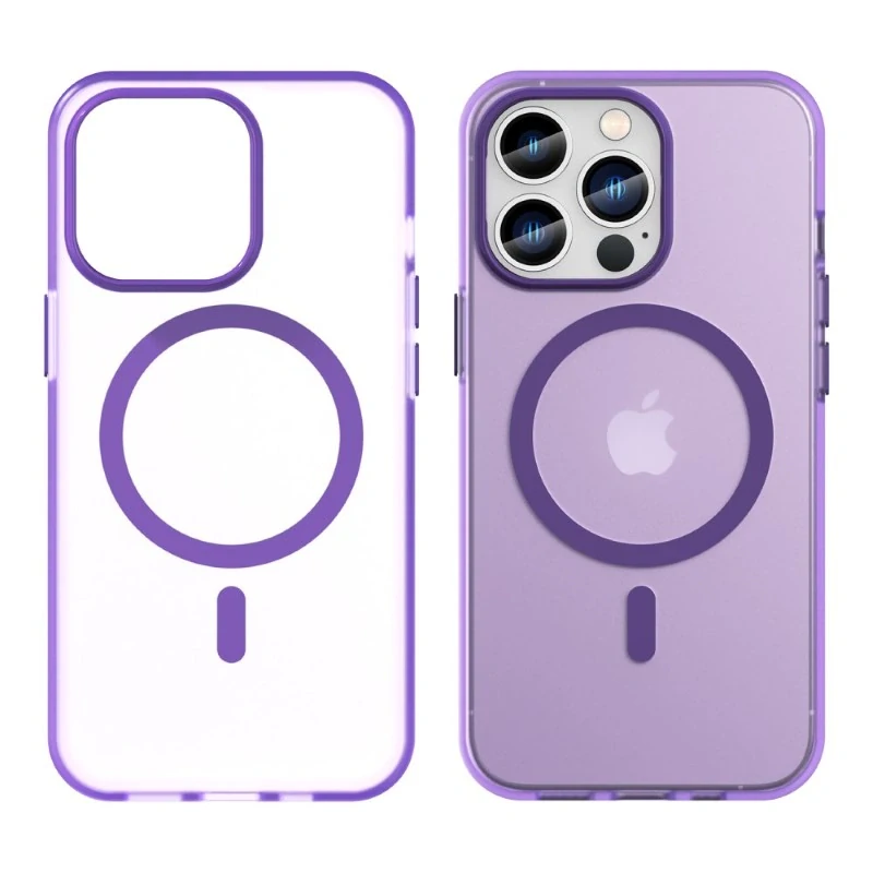 Kryt na iPhone 13 Pro gumový Candy (podpora MagSafe) fialový