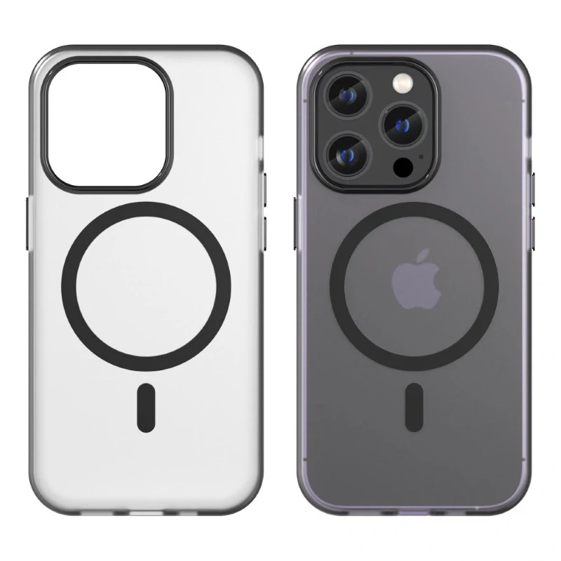 Kryt na iPhone 14 Pro gumový Candy (podpora MagSafe) čierny
