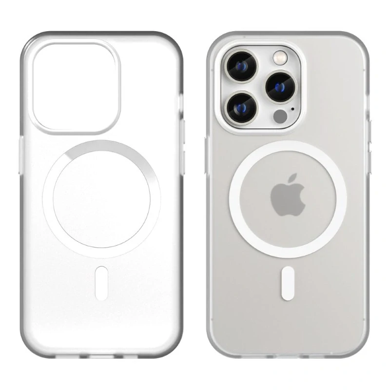 Kryt na iPhone 14 Pro Max gumový Candy (podpora MagSafe) biely