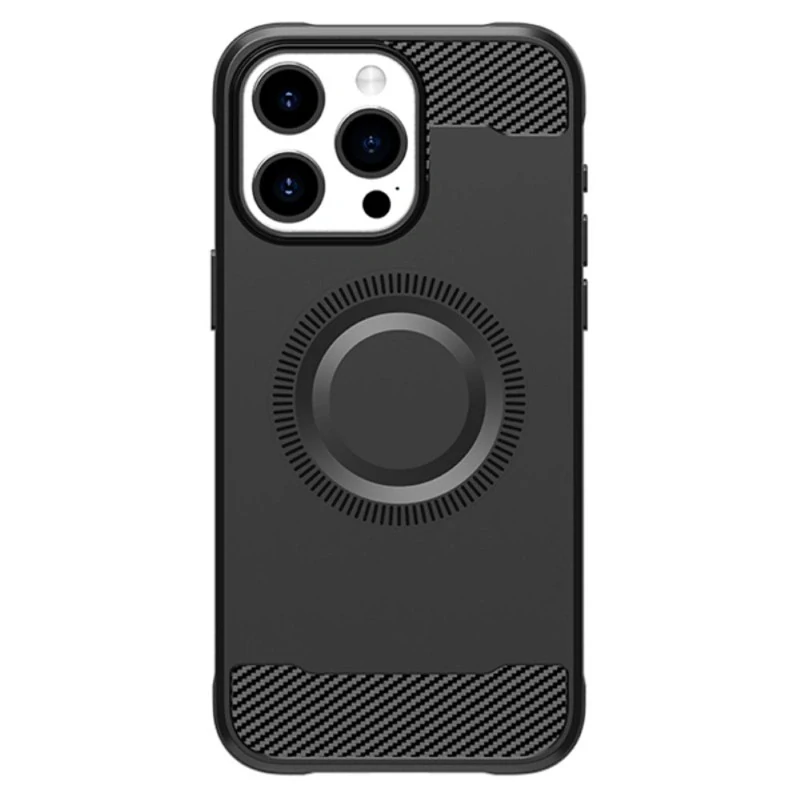 Kryt na iPhone 15 Pro Max gumový (podpora MagSafe) čierny