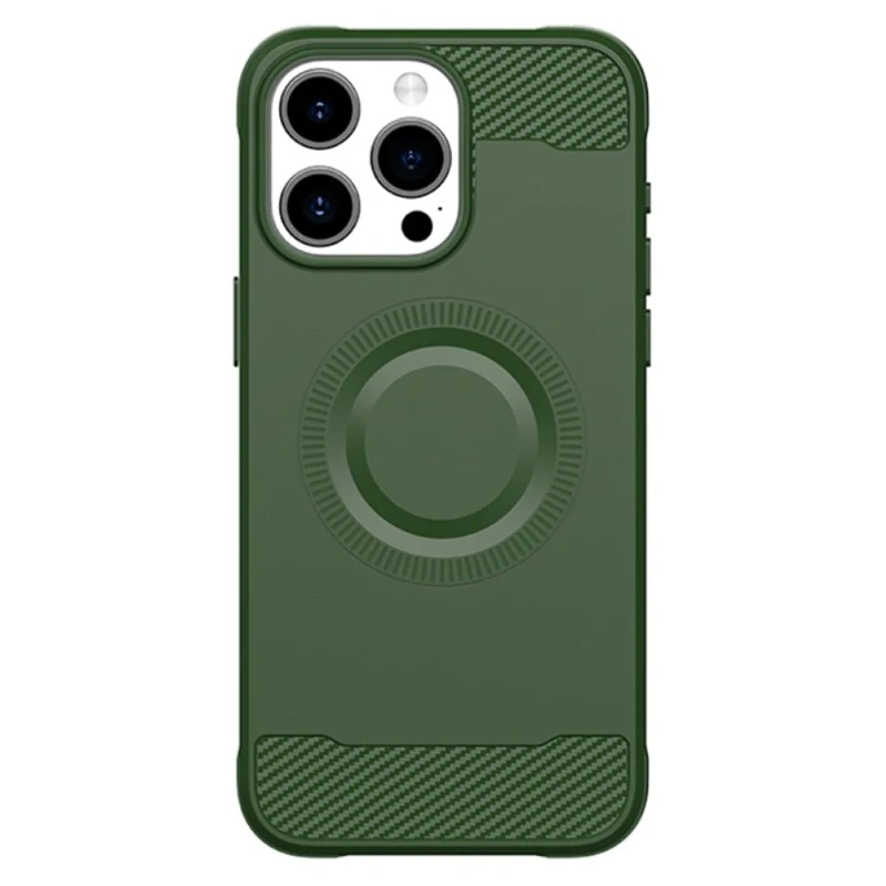 Kryt na iPhone 15 Pro Max gumový (podpora MagSafe) zelený