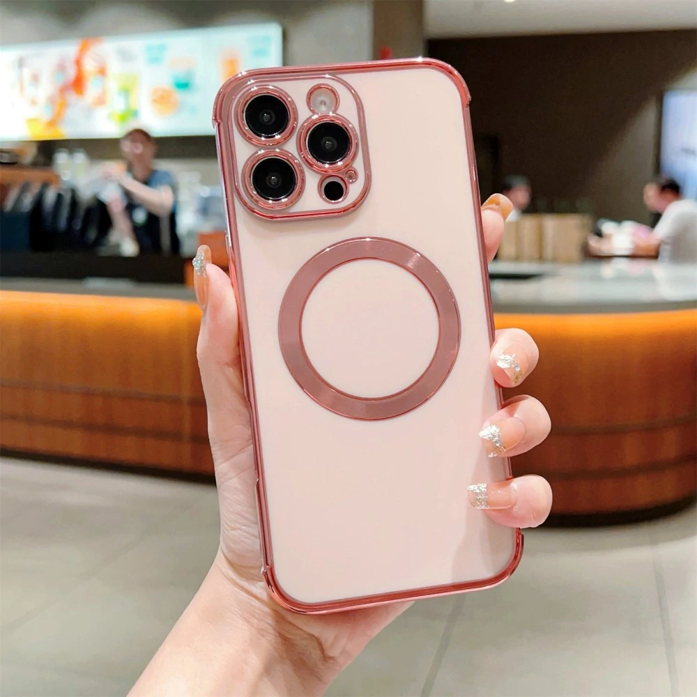 Kryt na iPhone 16 Pro Luxury s podporou MagSafe ružový