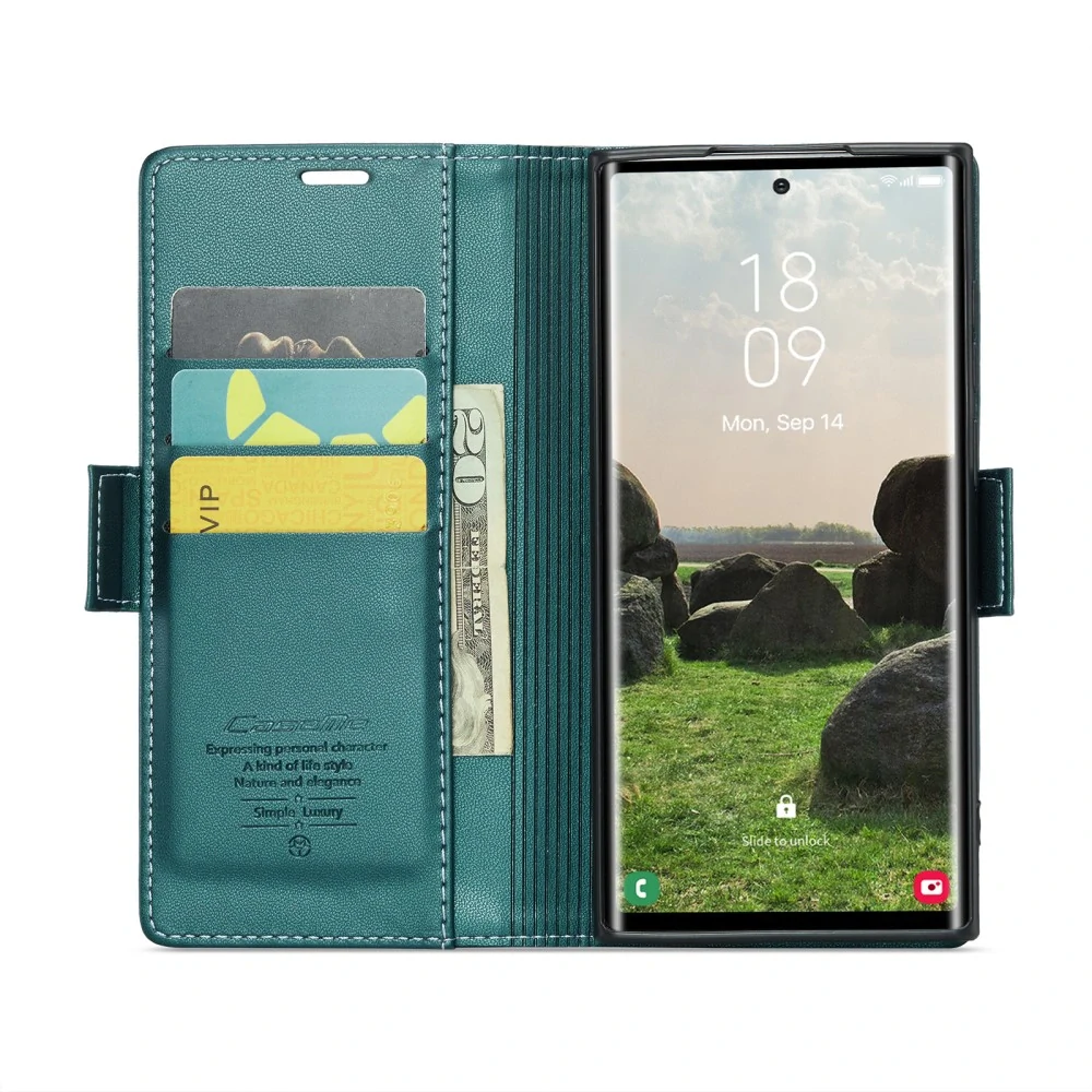 Puzdro na Samsung Galaxy S25 Ultra CASEME smooth zelené