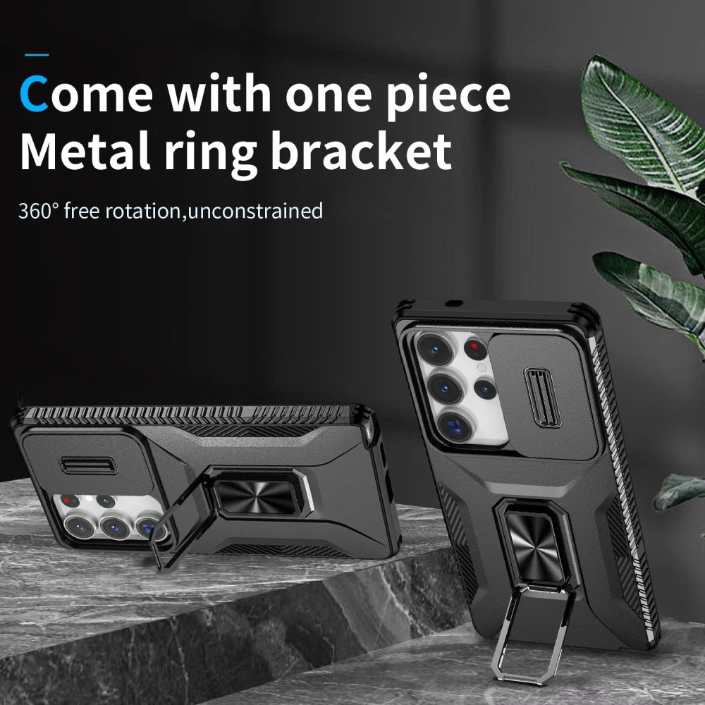 Kryt na Samsung Galaxy S25 Ultra odolný s krytkou na fotoaparát čierny