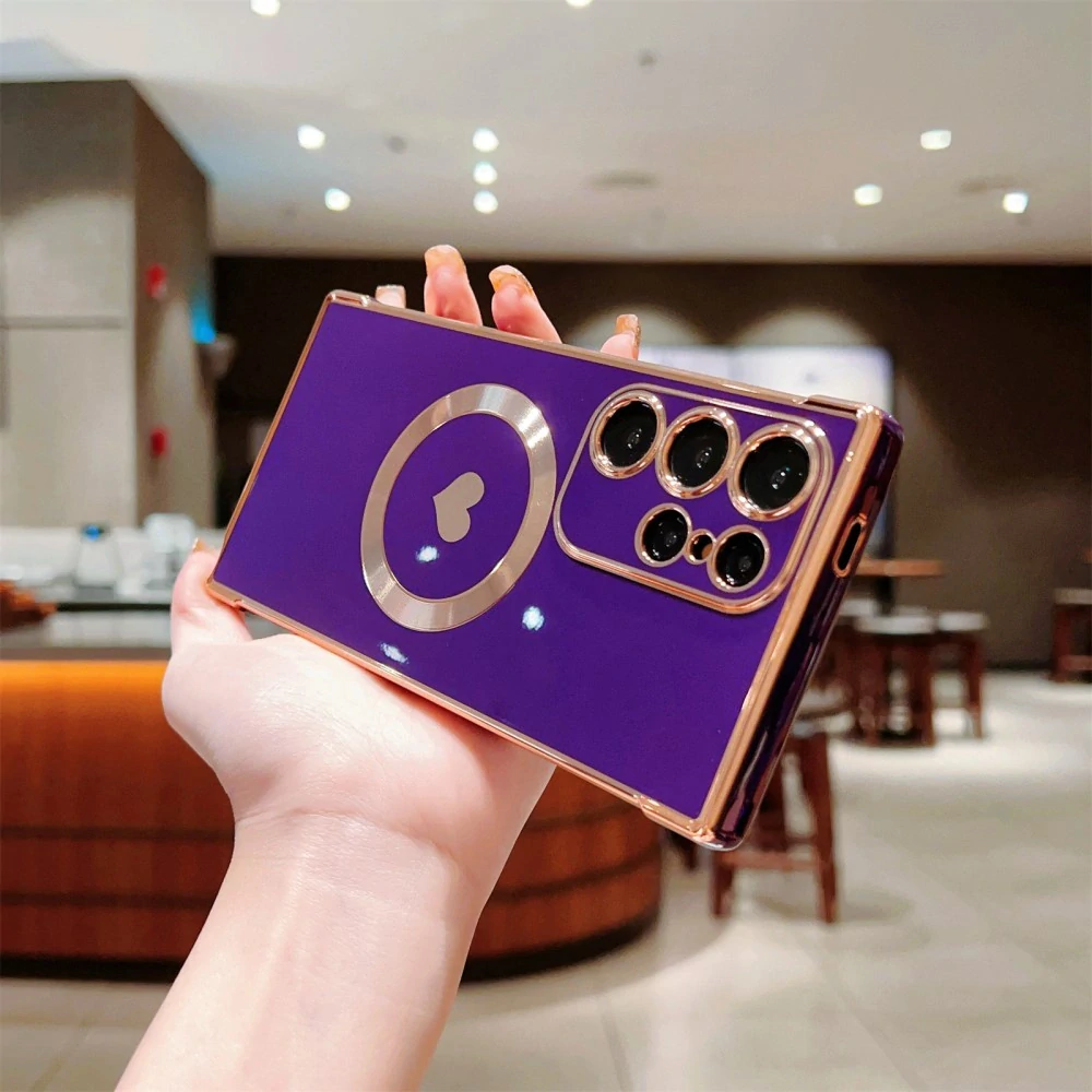 Kryt na Samsung Galaxy S25 Ultra Srdiečko s podporou MagSafe fialový