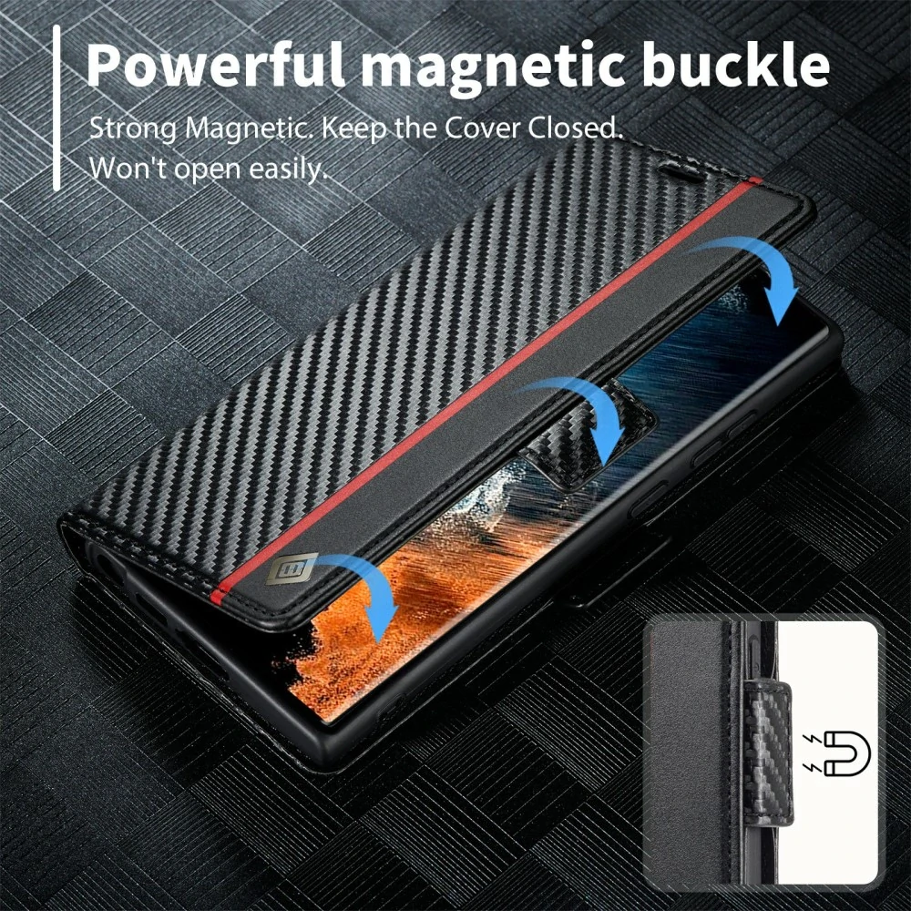 Puzdro na Samsung Galaxy S25 Ultra Carbon vertikálne