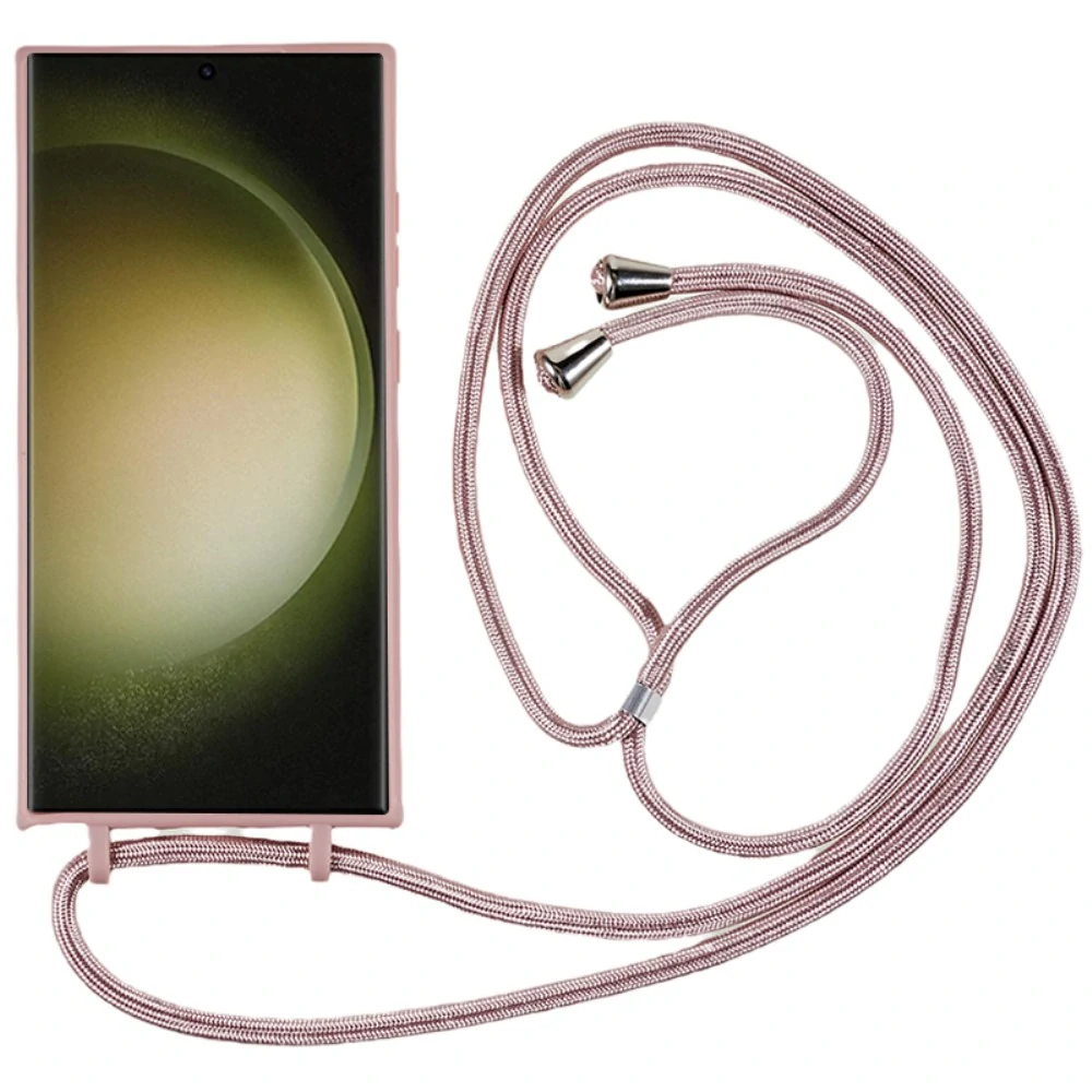 Kryt na Samsung Galaxy S25 Ultra gumový so šnúrkou na krk staroružový