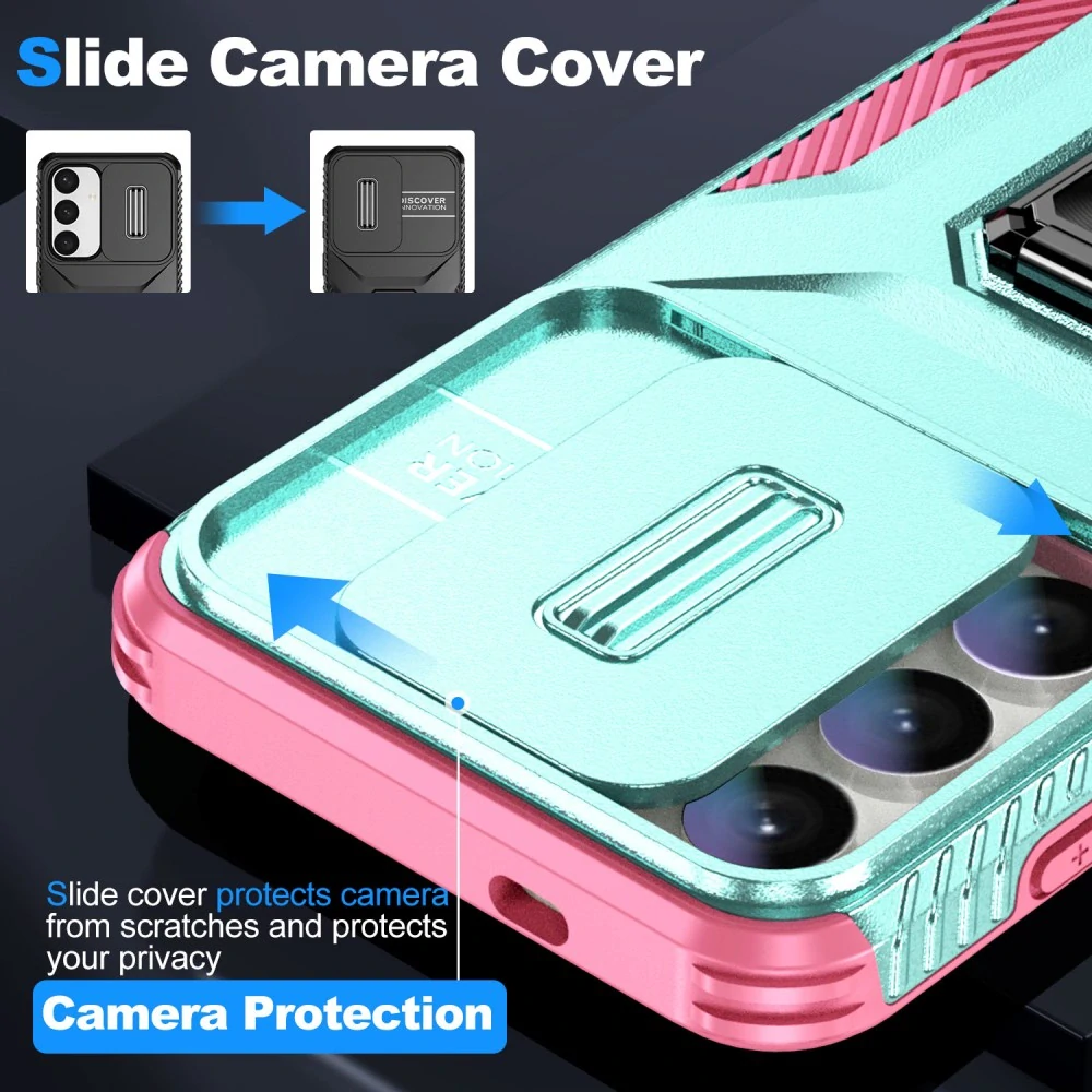 Kryt na Samsung Galaxy S25 odolný s krytkou na fotoaparát svetlomodrý