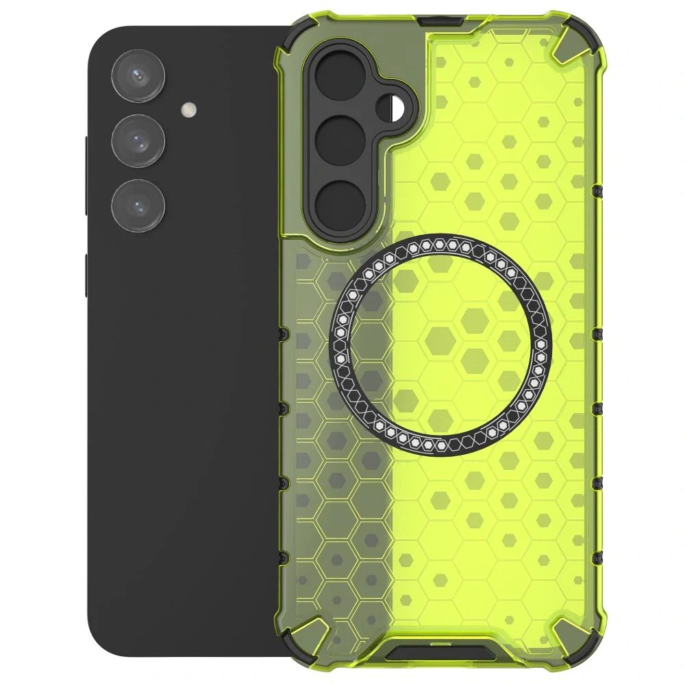 Kryt na Samsung Galaxy S23 FE odolný Honeycomb s podporou Magsafe zelený