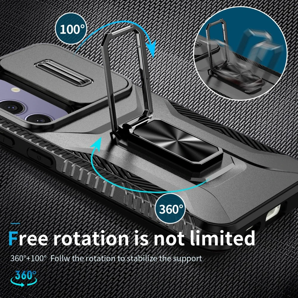 Kryt na Samsung Galaxy S24 FE odolný s krytkou na fotoaparát čierny