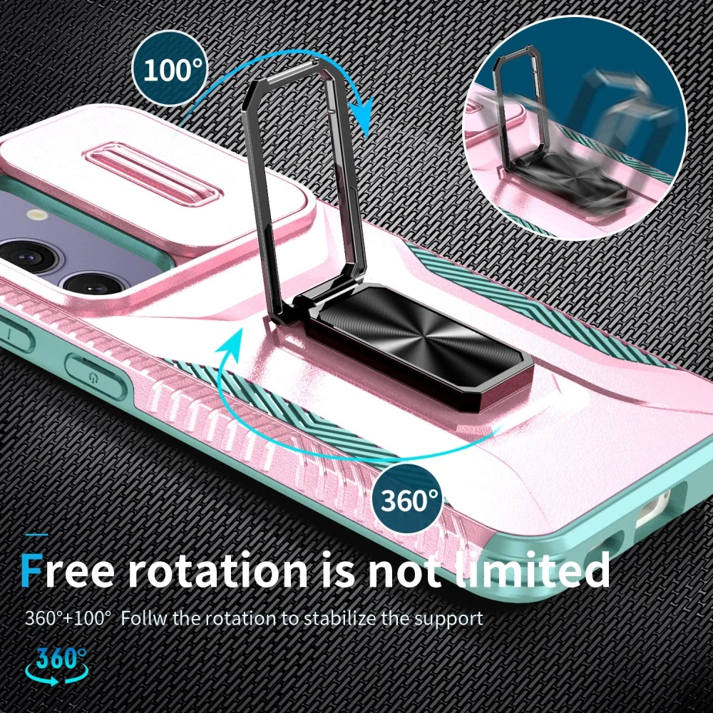 Kryt na Samsung Galaxy S24 FE odolný s krytkou na fotoaparát ružový