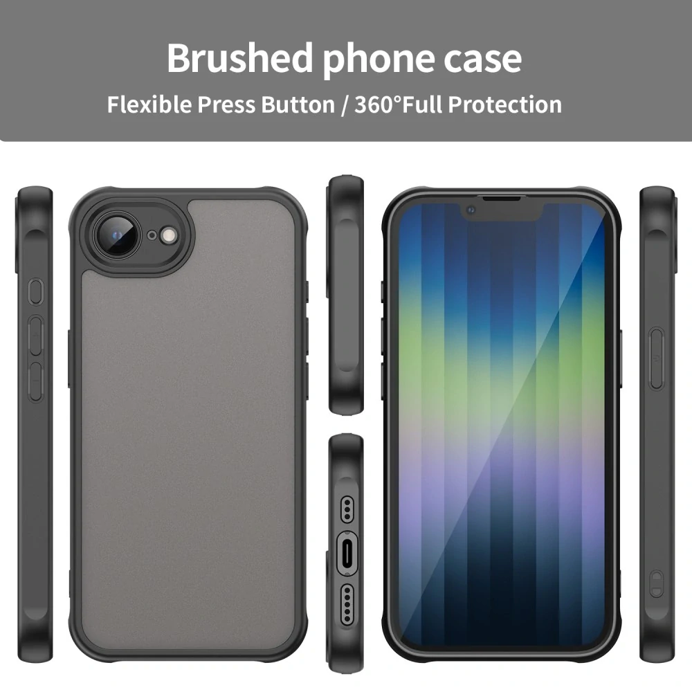 Kryt na iPhone 16E Frosted čierny