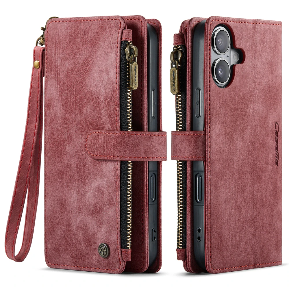 Puzdro pre iPhone 17 CASEME Luxury Double Layer červené