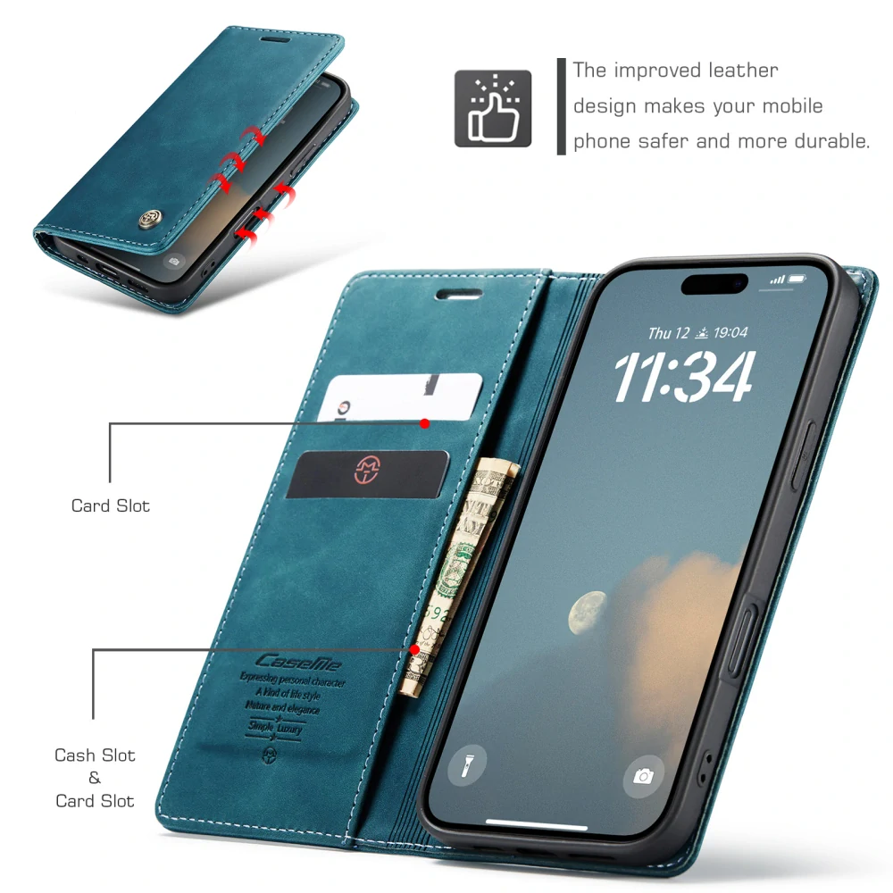 Puzdro CASEME pre iPhone 17 modré