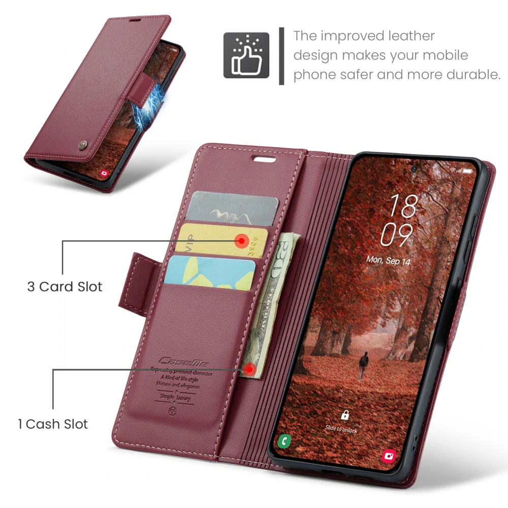 Puzdro na Samsung Galaxy S26 CASEME smooth červené