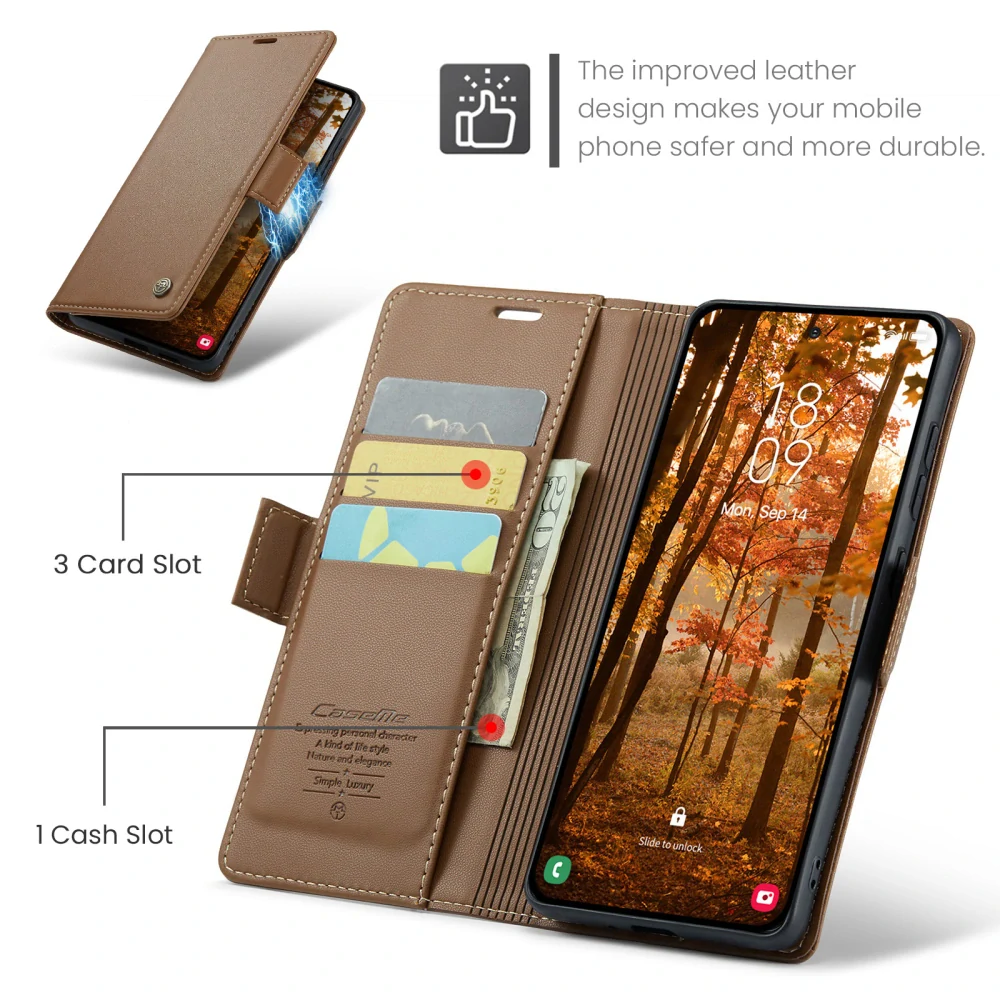 Puzdro na Samsung Galaxy S26 CASEME smooth hnedé
