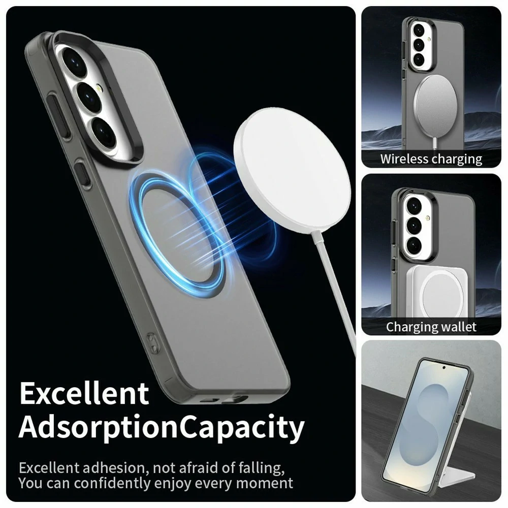 Kryt na Samsung Galaxy S26 gumový Magnetic (podpora MagSafe) čierny