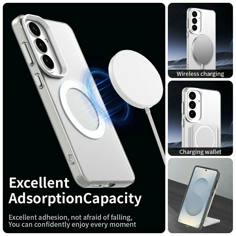 Kryt na Samsung Galaxy S26 gumový Magnetic (podpora MagSafe) biely