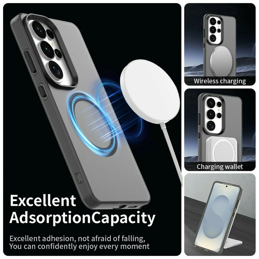 Kryt na Samsung Galaxy S26 Ultra gumový Magnetic (podpora MagSafe) čierny