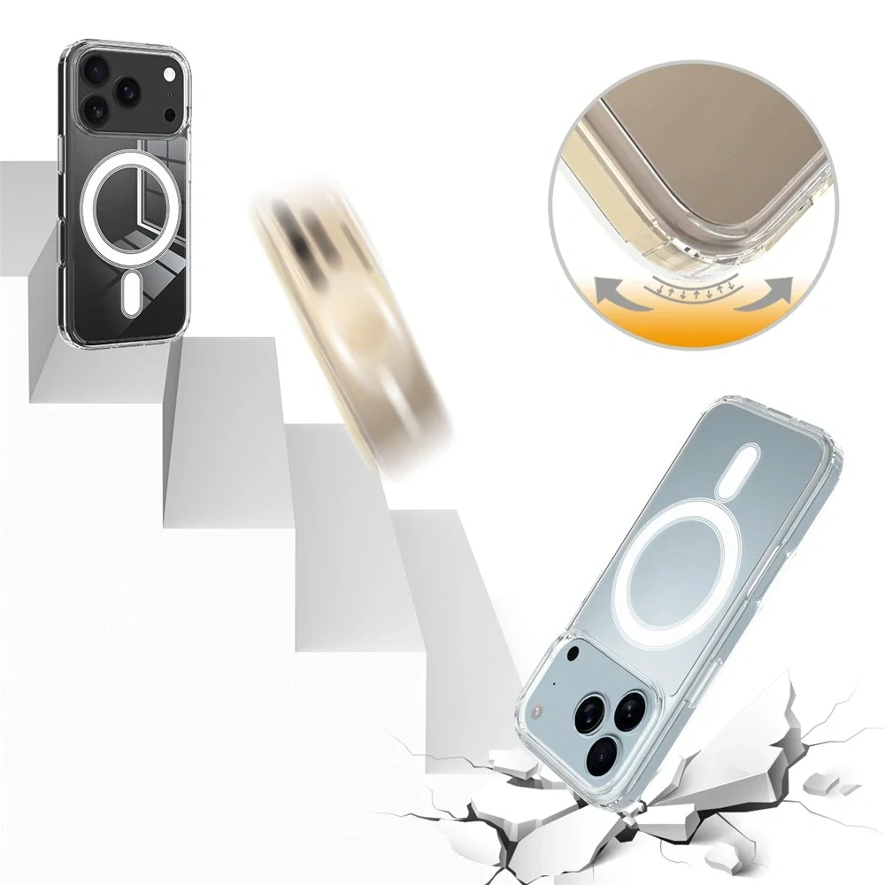Kryt na iPhone 17 Pro Max s podporou MagSafe číry