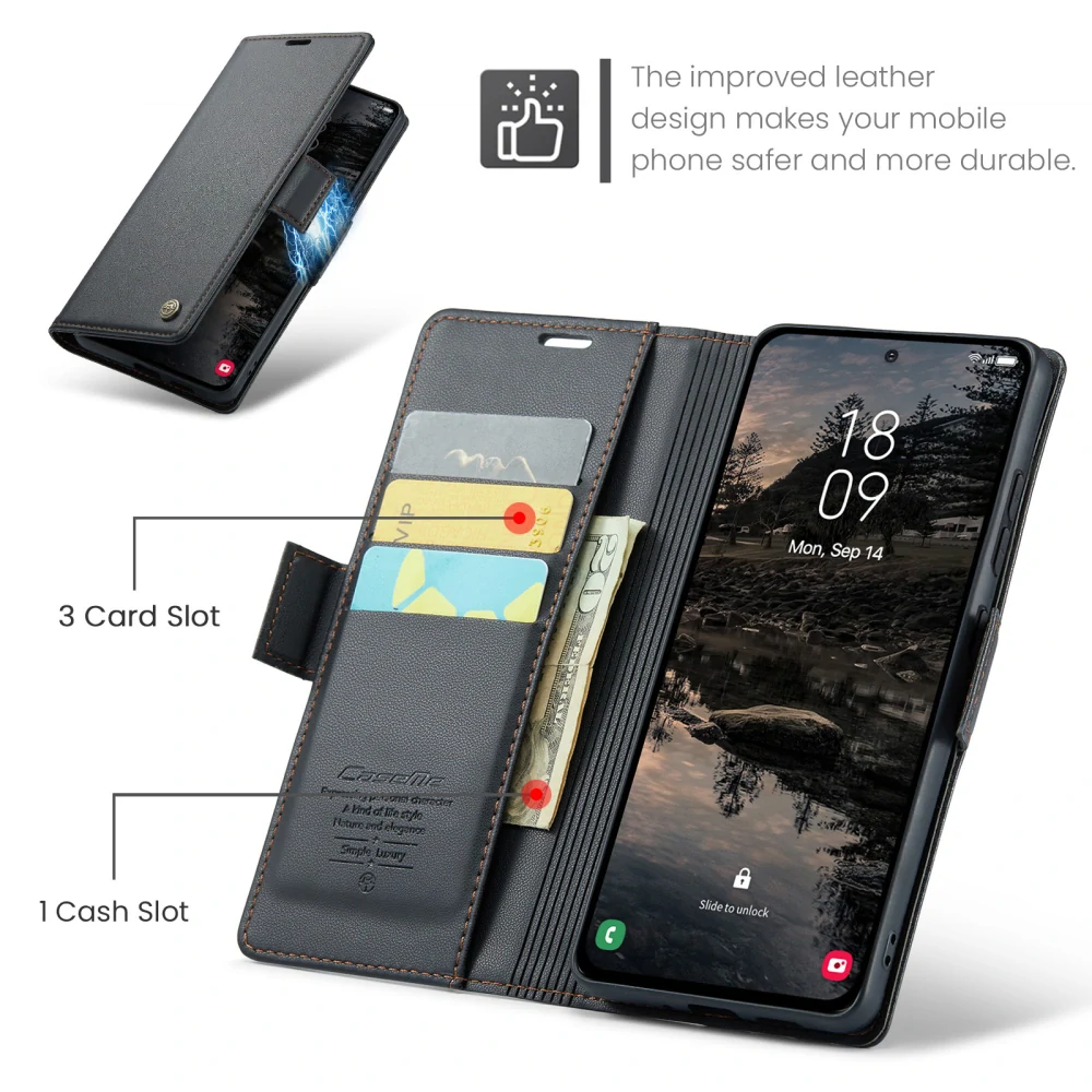 Puzdro na Samsung Galaxy S25 FE CASEME smooth čierne