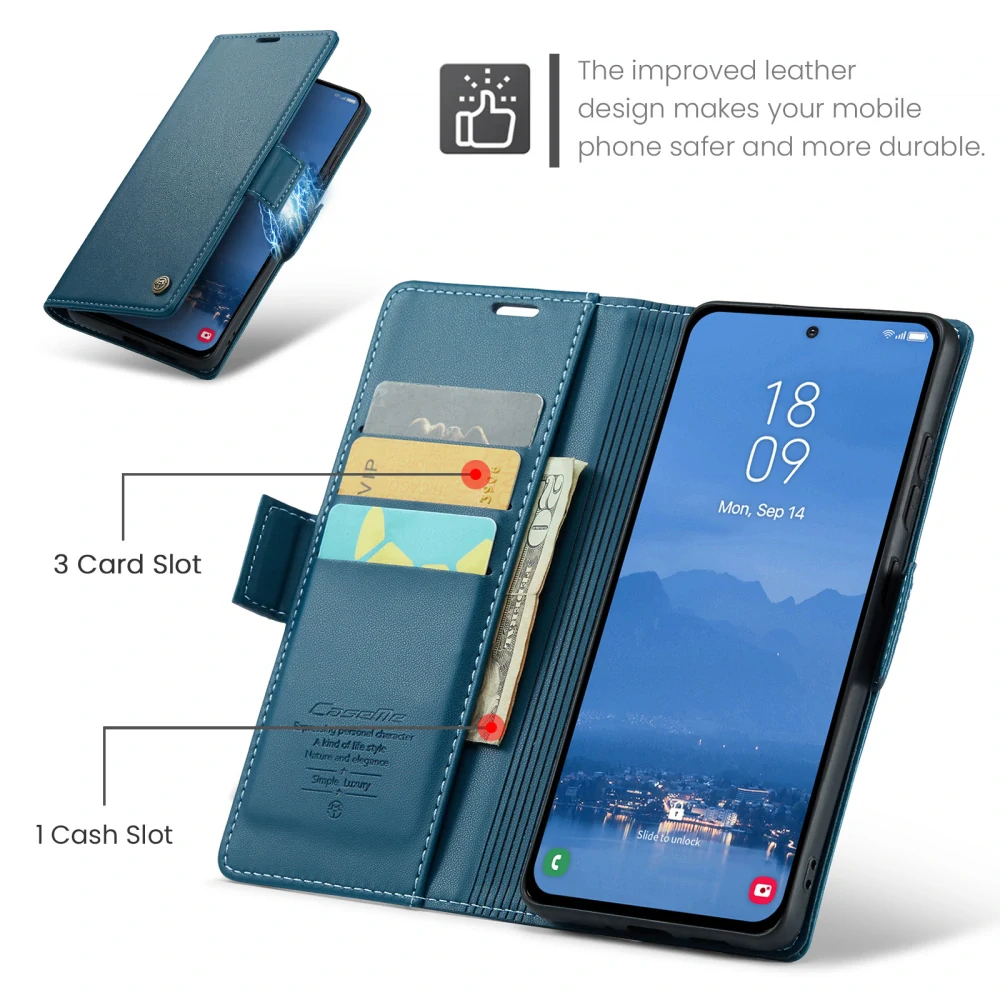 Puzdro na Samsung Galaxy S25 FE CASEME smooth modré