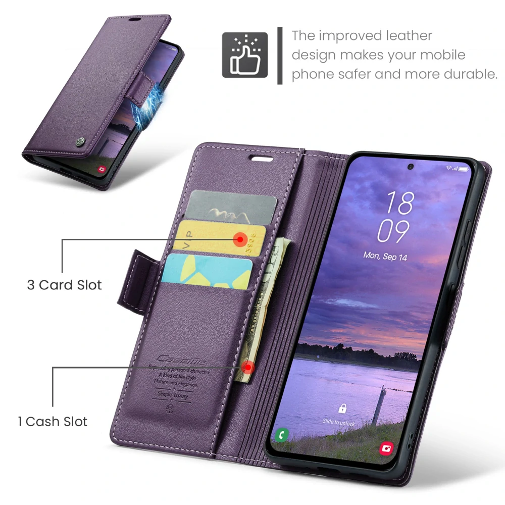 Puzdro na Samsung Galaxy S25 FE CASEME smooth fialové