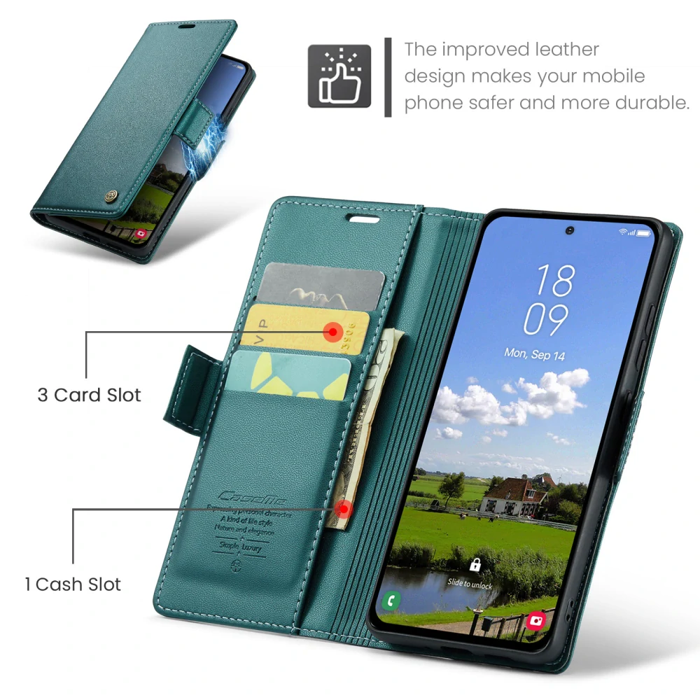 Puzdro na Samsung Galaxy S25 FE CASEME smooth zelené