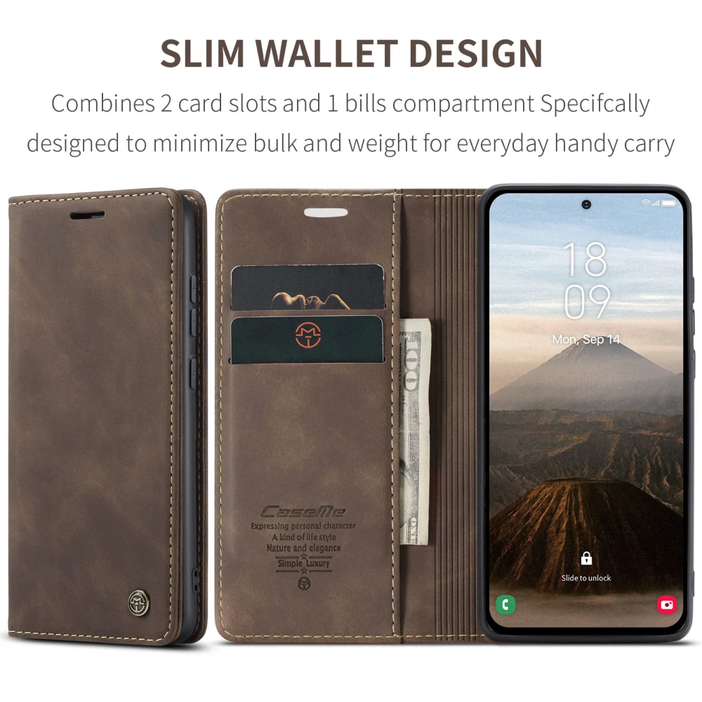 Puzdro na Samsung Galaxy S25 FE CASEME hnedé