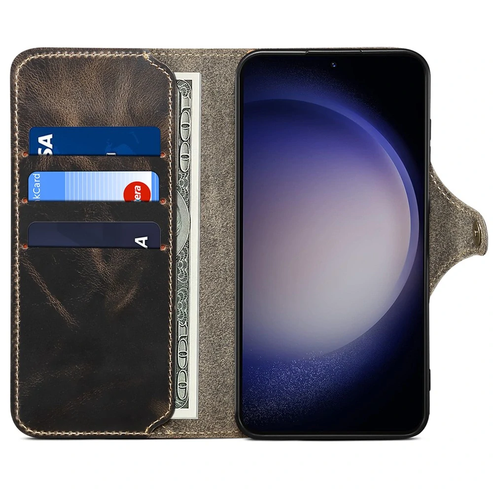 Puzdro kožené Denior na Samsung Galaxy S24 čierne